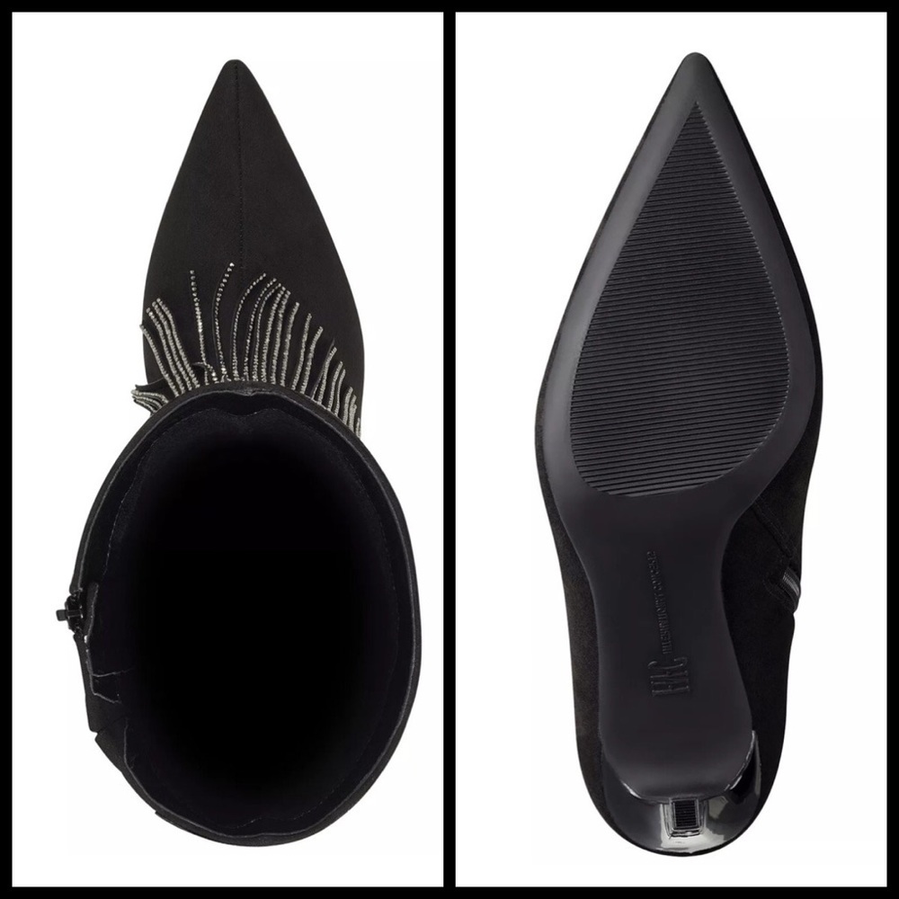 🆕INC Shyn Black Fringe Boots - Picture 2 of 2
